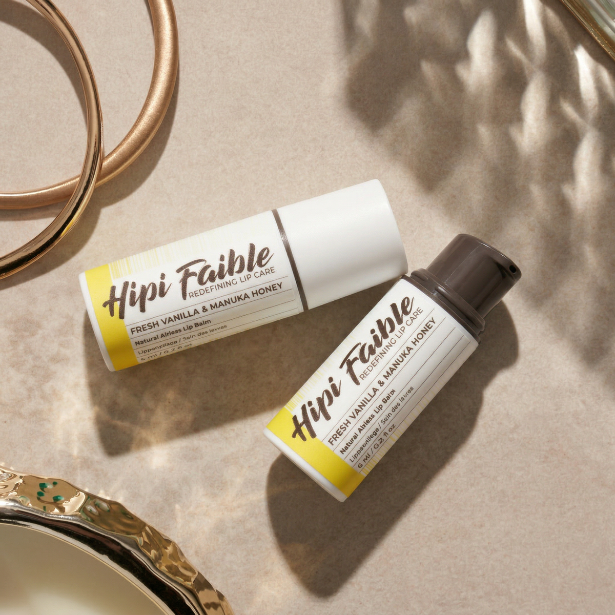 Hipi Faible Lip Balm – Fresh Vanilla & Manuka Honey, 6 ml - JANIMARE